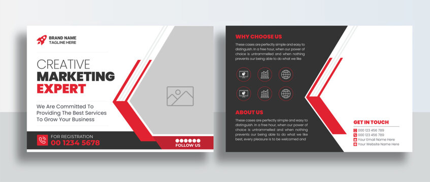 Corporate Postcard or Eddm postcard design template, Corporate Business Postcard Template Design, Simple and Clean Modern Minimal Postcard Template, Business Postcard Layout	