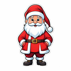 illustration of santa claus smiles at christmas