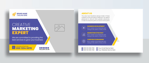 Corporate Postcard or Eddm postcard design template, Corporate Business Postcard Template Design, Simple and Clean Modern Minimal Postcard Template, Business Postcard Layout	