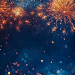 Fototapeta premium Stunning Fireworks Burst: Illuminate the Night