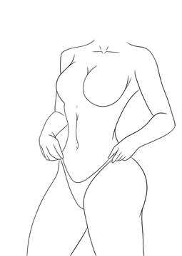 illustration de nue f&eacute;minin