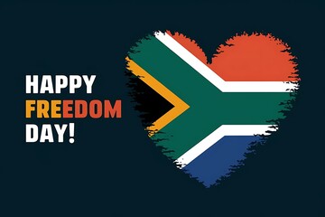 Celebrating South Africa&rsquo;s Freedom Day with Vibrant Flag Illustration