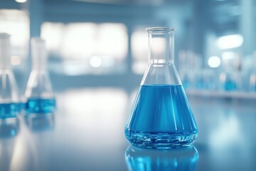 Blue Liquid in a Beaker