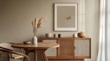 Modern Minimalist Living Room with Natural Elements