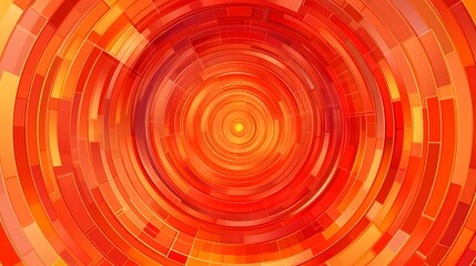 Abstract red and orange circular pattern background with a glowing center.