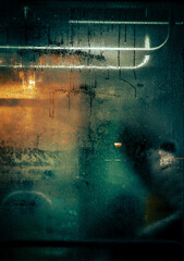 Obraz premium Raindrops in Abus window