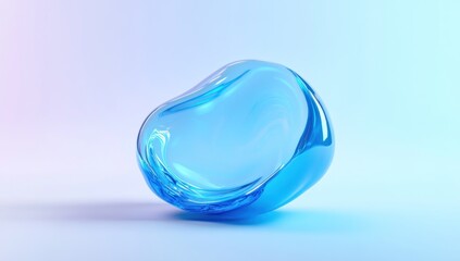 Abstract Blue Glass Orb