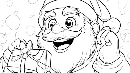 Obraz premium Christmas themed coloring page