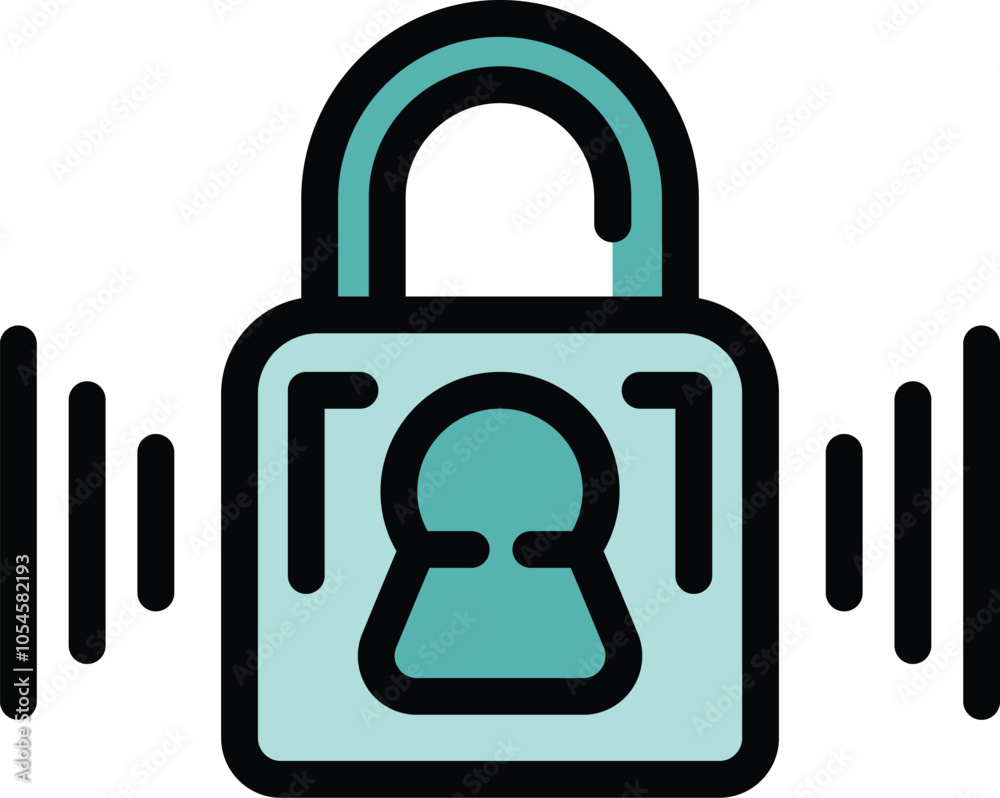 Poster voice recognition lock is using sound waves to identify a user in this biometric security system