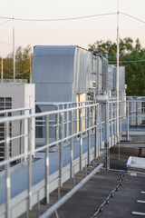 Air conditioning equipment on the roof.
