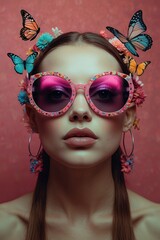 Obraz premium portrait of a woman in sunglasses