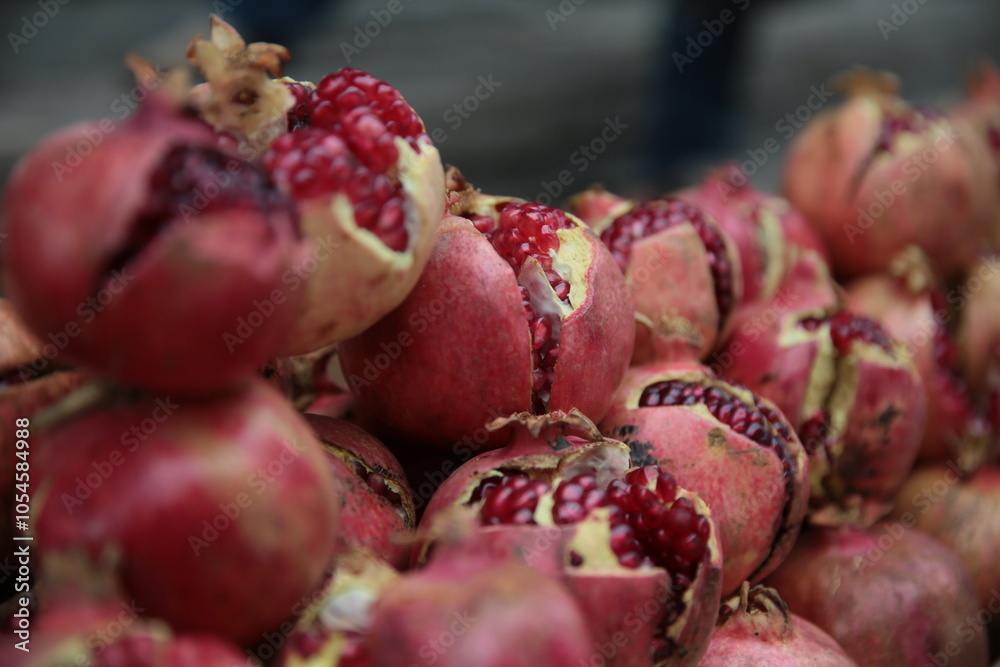 Wall mural pomegranates on a stand