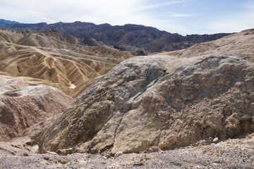 Rock formations at Zabriskie Point in Death Valley National Park, California