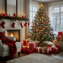christmas tree with presents