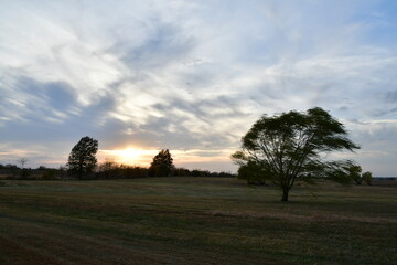 Fototapeta premium Rural Cloudy Sunset