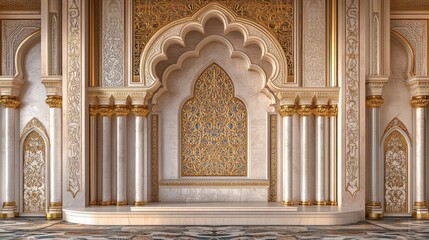 Elegant Ornate Interior with Intricate Architecture and Design Elements