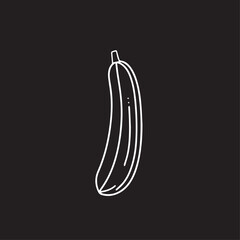 Zucchini in cartoon, doodle style . Image for t-shirt, web, mobile apps and ui. Isolated 2d vector illustration in logo, icon, sketch style, Eps 10, black and white. AI Generative