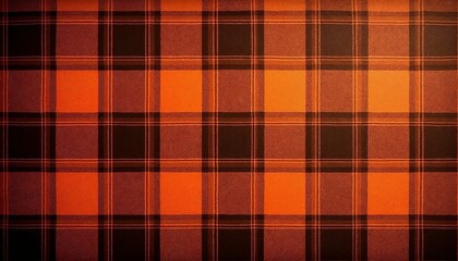 Autumn plaid background, muted oranges and browns with a classic checkered pattern, warm and traditional
