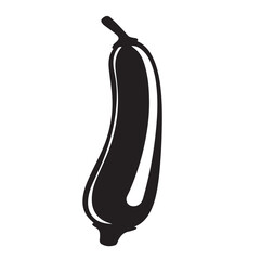 Zucchini in cartoon, doodle style . Image for t-shirt, web, mobile apps and ui. Isolated 2d vector illustration in logo, icon, sketch style, Eps 10, black and white. AI Generative