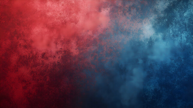 Red and Blue Gradient Background: An abstract red and blue gradient background with grain texture, perfect for artistic endeavors.  -
