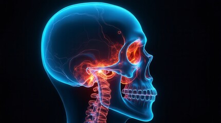 Skull Xray Scan Print