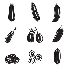 Zucchini in cartoon, doodle style . Image for t-shirt, web, mobile apps and ui. Isolated 2d vector illustration in logo, icon, sketch style, Eps 10, black and white. AI Generative