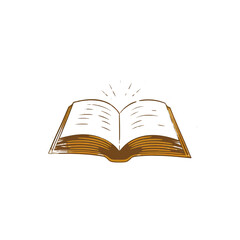 Obraz premium open book illustration isolated on transparent background