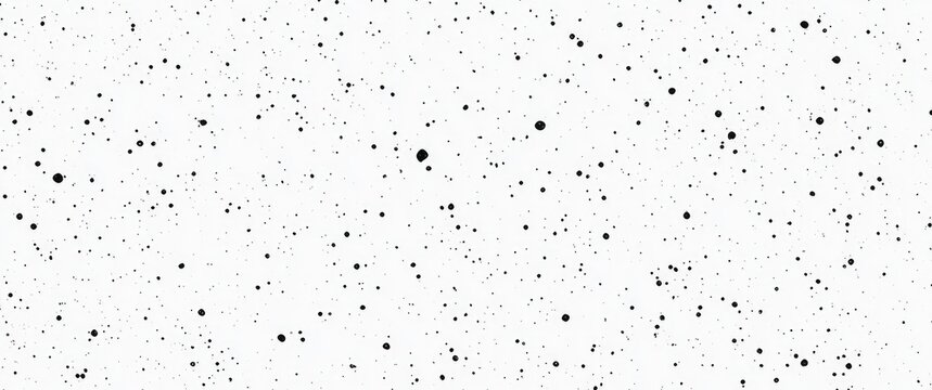 A pattern of black dots on a white background, resembling a starry sky or speckled surface.