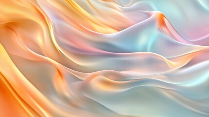 Fototapeta premium Abstract flowing colorful silk fabric texture, soft pastels. Artistic background concept