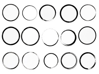 Set of grunge circles background, grunge round shapes