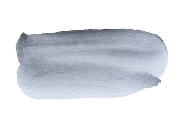 Black watercolor hand drawn texture with brush strokes isolated on white background with clipping path...