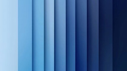 Obraz premium A blue gradient background featuring vertical stripes in various shades, transitioning from light to dark blue