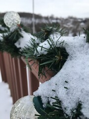 Decorations in snow