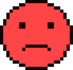 Pixel Art Sad Emoji