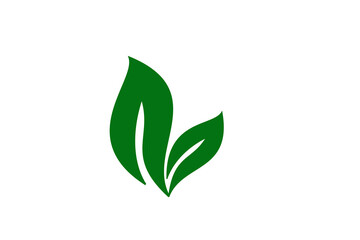 Leaf icon vector logo template ,eco leaf design