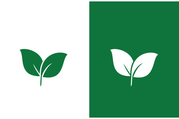 Leaf icon vector logo template ,eco leaf design