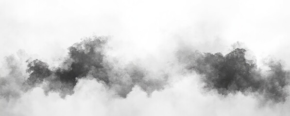 A grayscale image of swirling clouds or smoke, creating a dramatic and abstract effect.