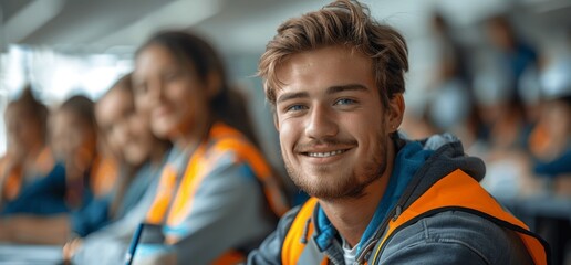 construction worker engineer electrician plumber learning technical skills in classroom with mature adult students seminar training professional development education