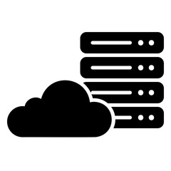 Cloud storage icon for servers or cloud computing
