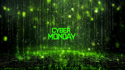 Cyber monday digital background design for online shopping sales promotion and marketing campaigns