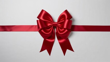 Red Bow with Satin Finish - AI Illustrated