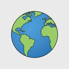 Vector Earth Flat blue and green is suitable for banner, poster and website purposes