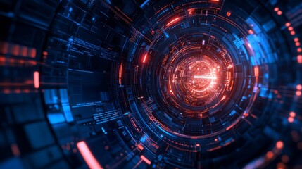 Fototapeta premium Technology innovation background, futuristic AI symbols, modern design, space for overlays