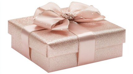 Elegant Pink Gift Box with Ribbon and Bow