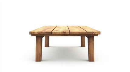 Simple Wooden Table with Clean Lines and Natural Texture