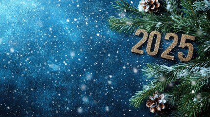 Sparkling Christmas 2025 Decoration with Pine Branches