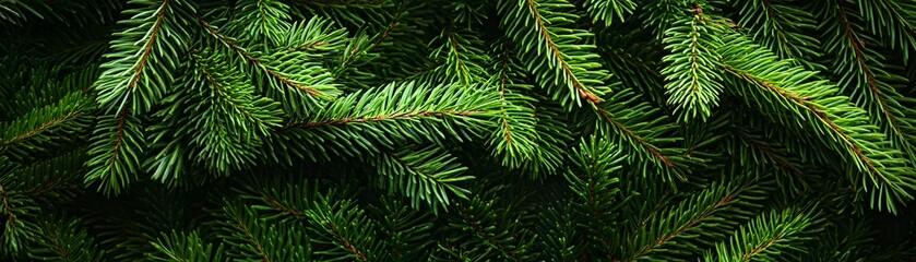 Obraz premium Lush Green Pine Tree Branches Close-Up