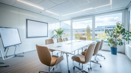 Modern Conference Room with Bright Natural Light