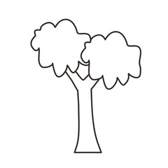 Tree Line art Hand drawn illustration 