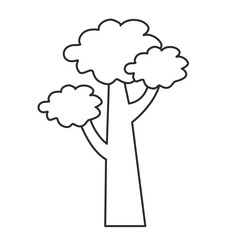 Tree Line art Hand drawn illustration 